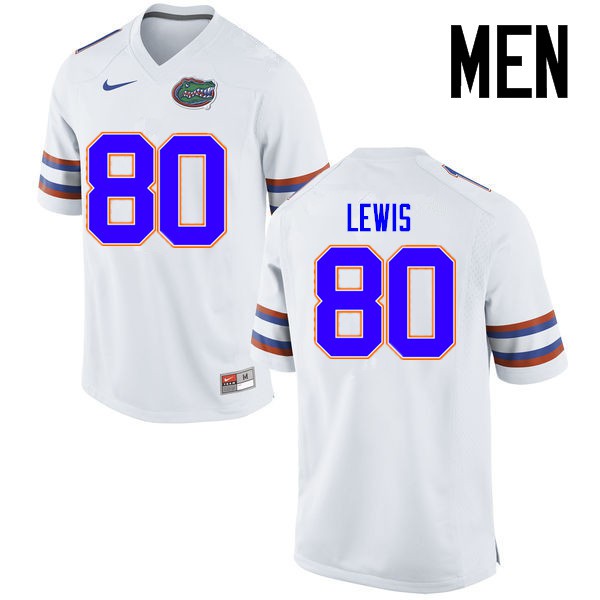Florida Gators Men #80 Cyontai Lewis College Football Jerseys White